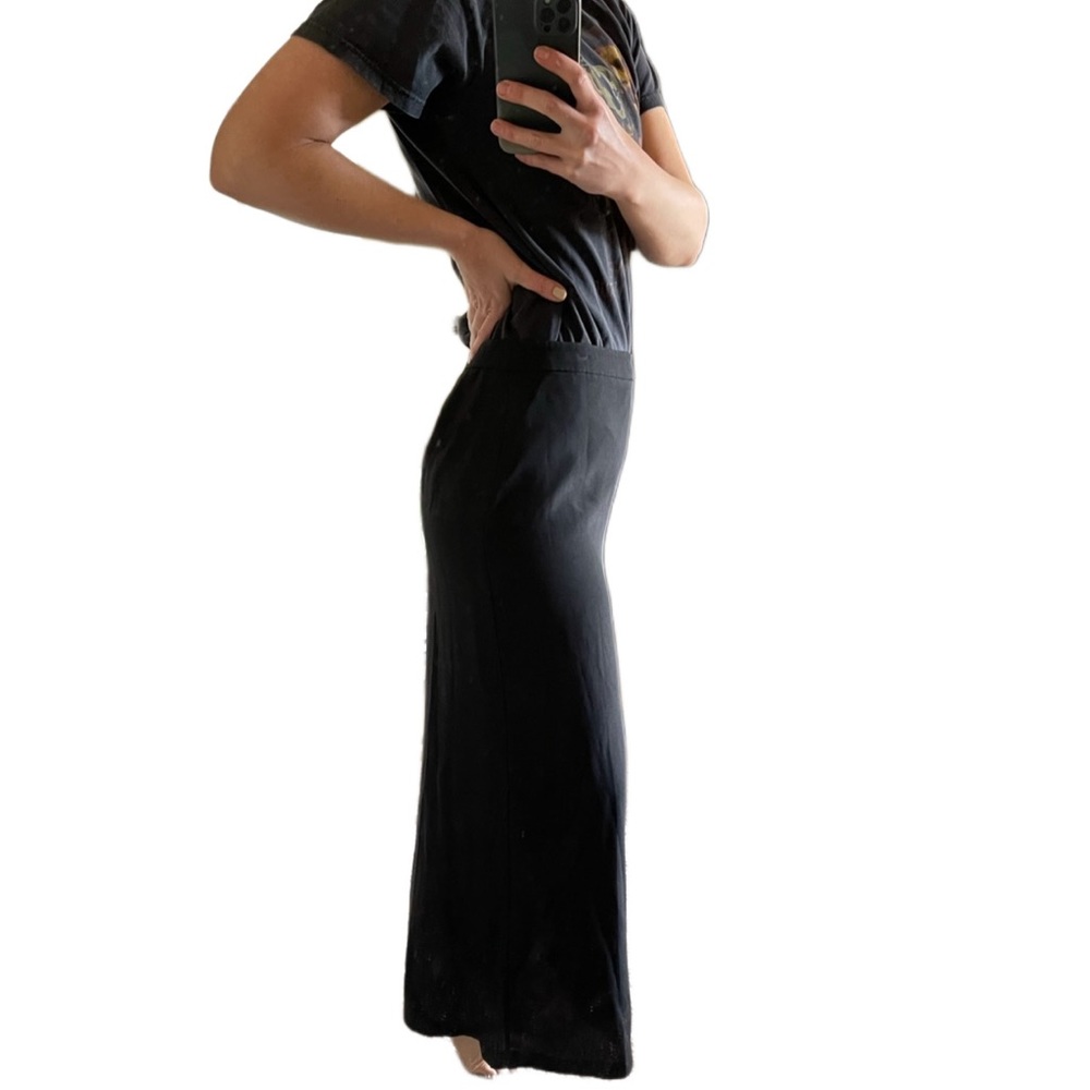 Vintage Black High waisted skirt maxi length women’s sz 10